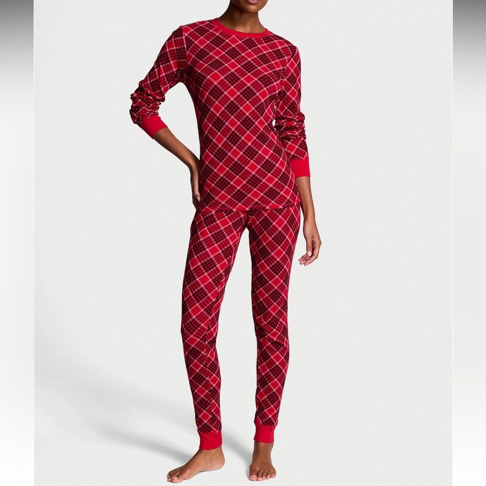Victoria’s Secret Plaid Thermal Pajama Set